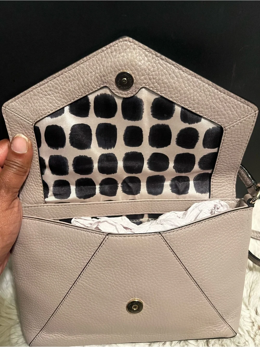 kate spade Sylvia Envelope Suede & Leather Crossbody Bag